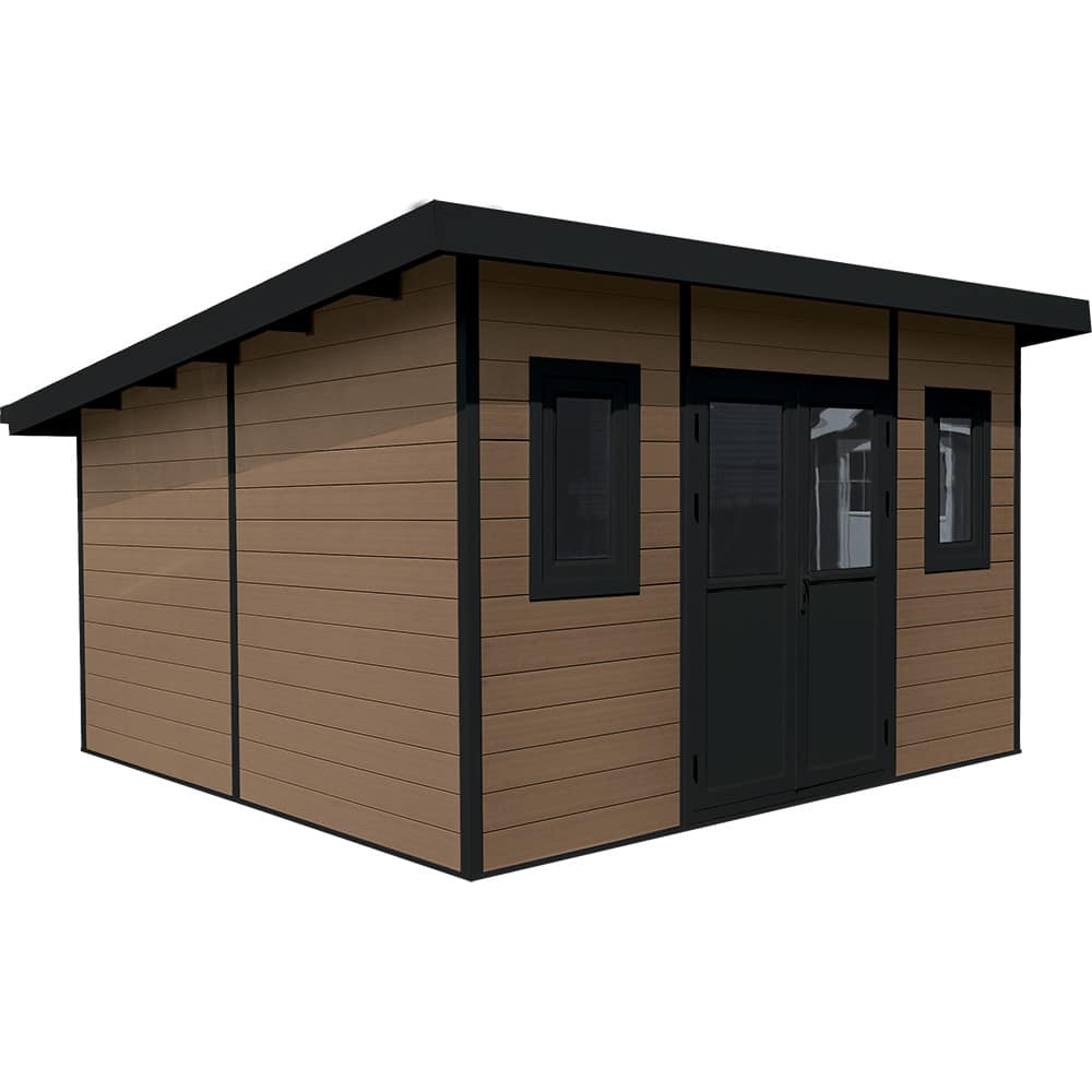 FiberWood-Shed-Mistral-Walnut-12-x-12 | FiberWood