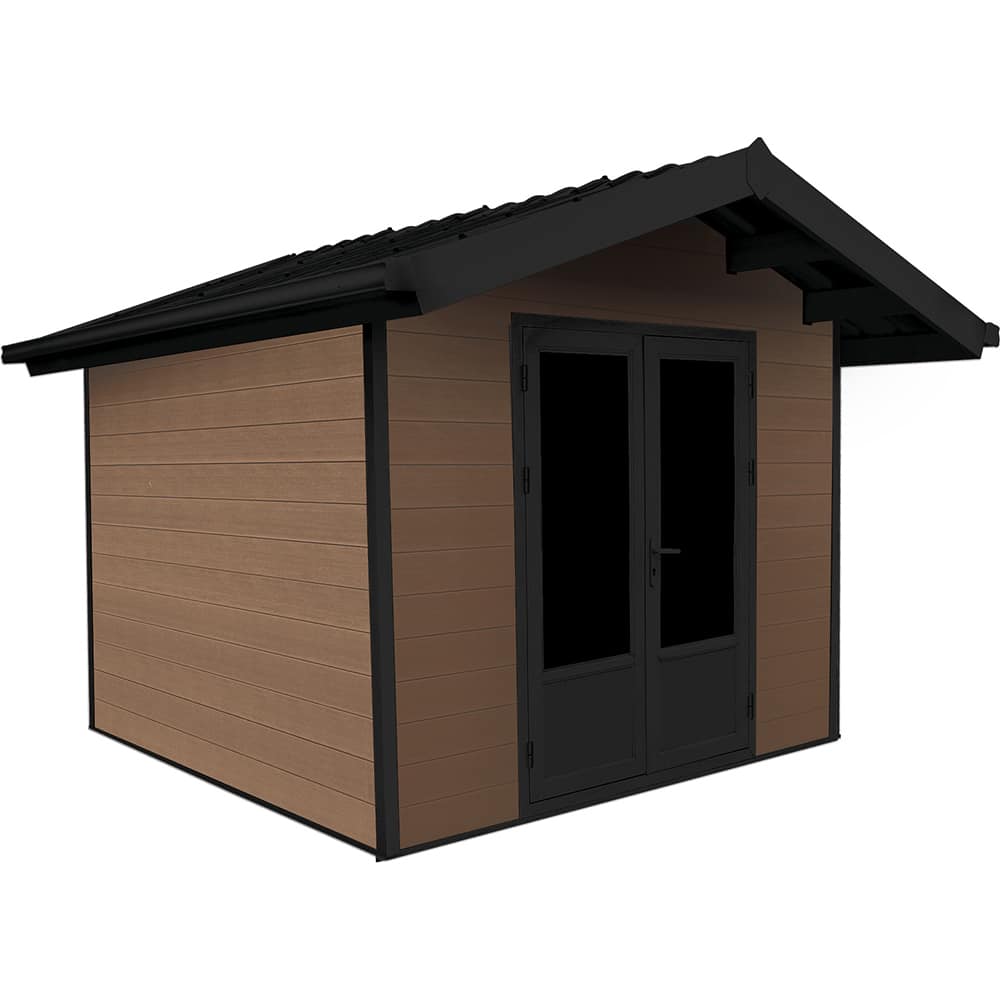 FiberWood-Shed-Scandinavian-Walnut-10-x-10 | FiberWood