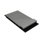 Panneau de revêtement composite gris perle avec rainures verticales