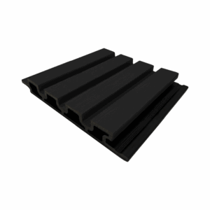 FiberWood Imperial cladding panel in bold black fluted design