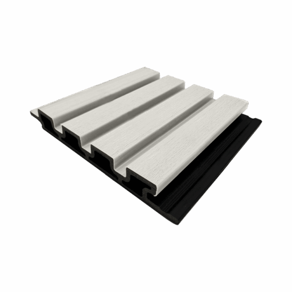 Panneau nervuré blanc chêne FiberWood Imperial pour murs intérieurs ou extérieurs